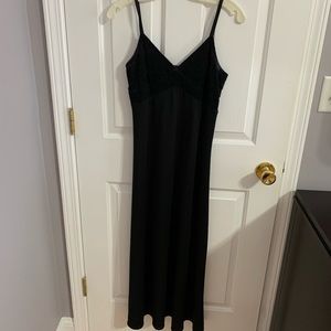 Black Express Maxi Dress with Lace Top Sz 3/4